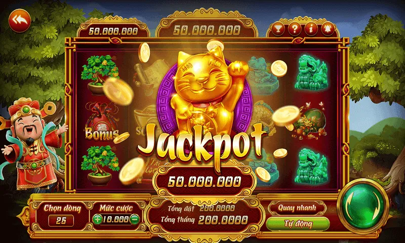 Hình ảnh trò chơi máy đánh bạc (slots) với jackpot